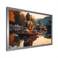 thumbnail image 2 of Designart "Serene Buddha Zen Tranquility IV" Spiritual Framed Wall Art Decor - Global Orange Buddhism Entryway Framed Wall Art Print, 2 of 6