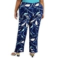 thumbnail image 4 of Alfani Women's Elastic Waist Printed State Wide-Leg Pant Plus Size 2X, 4 of 4
