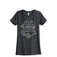 thumbnail image 1 of Relax, We're All Crazy It's Not A Competition Women's Fashion Relaxed T-Shirt Tee Charcoal Gray X-Large, 1 of 3