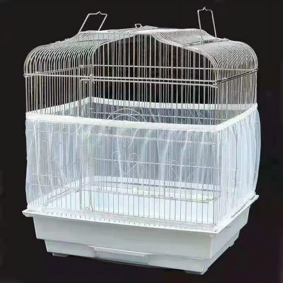 Funda de malla para jaula de pájaros, especial de Amazon, para loros, antisalpicaduras, cuadrada, antiplumas voladoras, antidispersión