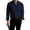 Navy, variant on LEAVINGSUO Mens Dress Shirts Stand Collar Solid Color Casual Button Pocket Long Sleeve Shirt Gray S
