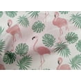 thumbnail image 4 of oneOone Cotton Cambric Dusty Teal Green Fabric Palm Leaves & Flamingo Diy Clothing Quilting Fabric Print Fabric By Yard 56 Inch Wide-604, 4 of 4