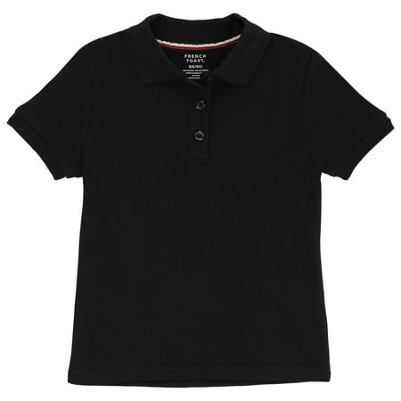 French Toast Girls School Uniform Short Sleeve Picot Collar Interlock Polo Shirt