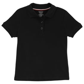 French Toast Girls School Uniform Short Sleeve Picot Collar Interlock Polo Shirt, Sizes 4-20 & Plus