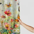 thumbnail image 3 of Fenyluxe Watercolor Butterfly Shower Curtains for Bathroom, Pink Purple Yellow Floral Shower Curtain Spring Nature Plant Shower Curtain with Hooks 36x72, 3 of 7