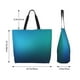 thumbnail image 5 of Balery Blue to turquoise Bolsa Tote Estilo Estético con Cremalleras, Bolsa de Hombro, Bolsa de Compras Grande y Plegable, 5 of 8