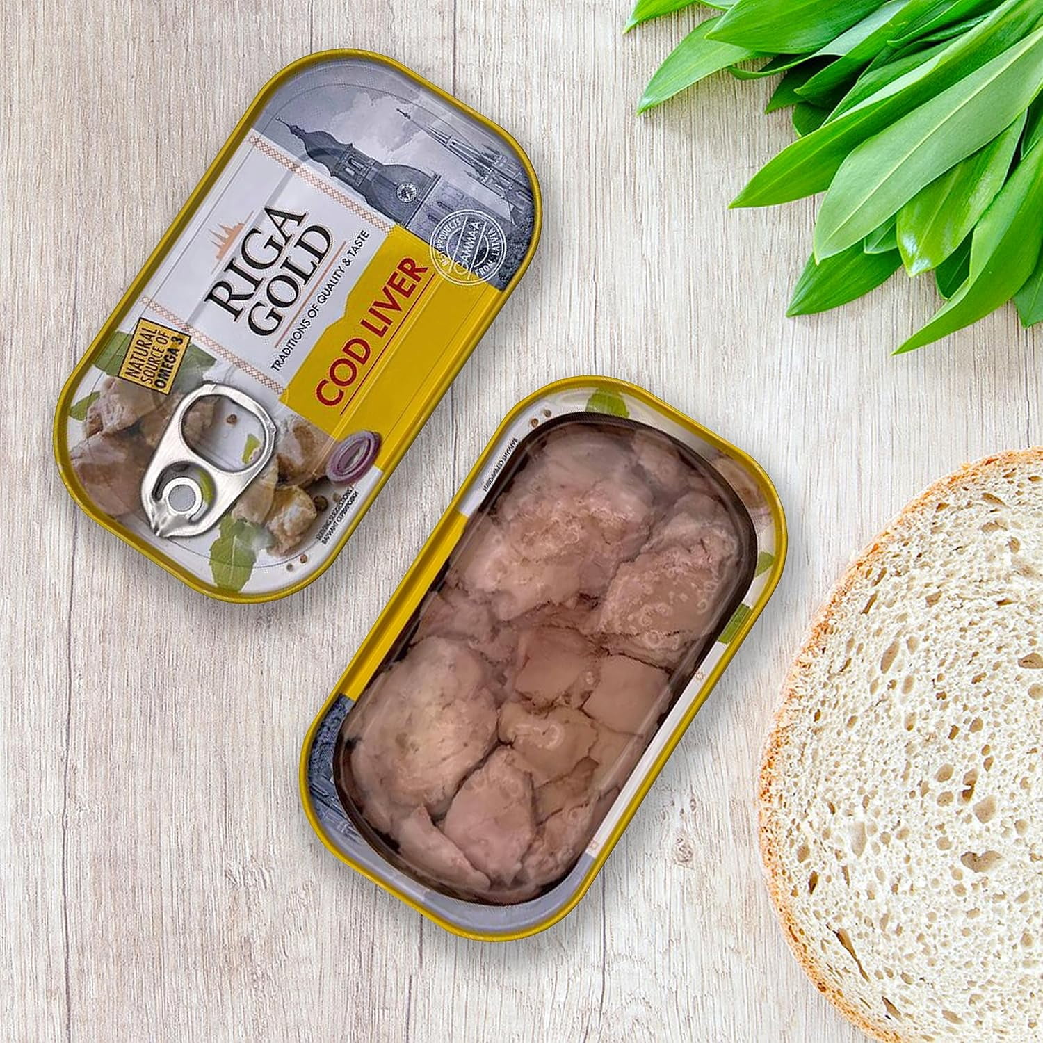 Riga Gold Cod Liver in Own Oil 4.27oz, Pack 12