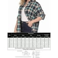 thumbnail image 5 of Weardear Plus Size Flannel Shirts for Women Plaid Button Down Shirts Roll Up Long Sleeve Tops, 5 of 5