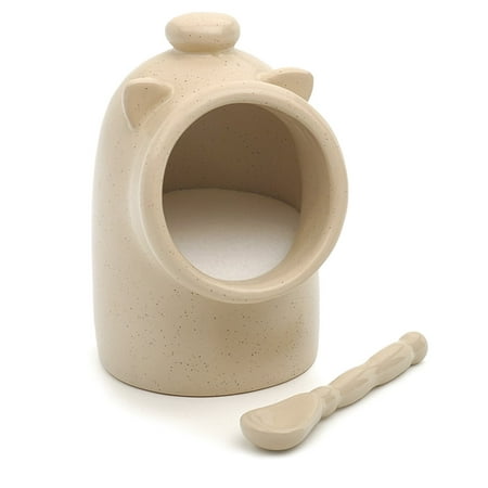 Spoon Salt Keeper RSVP Stoneware Salt Pig Salt Keeper Including Spoon, Oatmeal, Stoneware construction By RSVP International ()