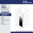 thumbnail image 3 of DreamLine Linea Ombre 34 in. W x 72 in. H Single Panel Frameless Shower Screen in Satin Black, 3 of 4