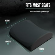 BN-LINK Lumbar Support Pillow For Office Chair and Car Seat, Perfectly Balanced Memory Foam, Versatile Use Lower Back Cushion with Adjustable Strap