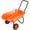 orange, variant on Wheelbarrow Cart, 5 Cu Ft, 397 lbs Capacity, 2 Wheel Garden Dump Cart, Heavy Duty Utility Wagon with Handle & Wide Track Wheels