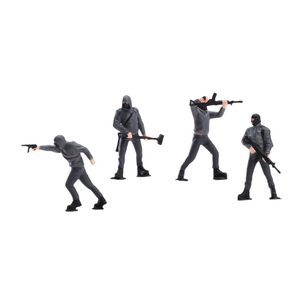 4 figuras humanas a escala 1:64, modelos para mesa , adornos decorativos, accesorios para dioramas y maquetas arquitectónicas en microescenas.