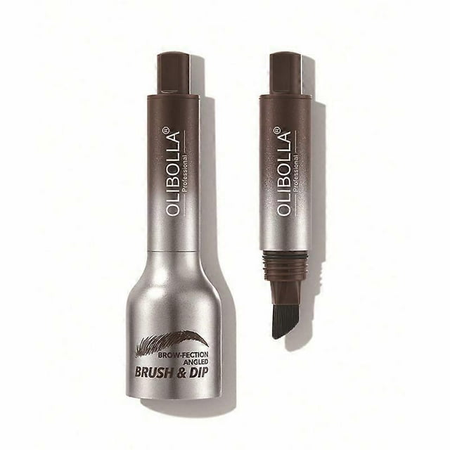 Brosse à Sourcils Liquide, Brosse Inclinée et Crayon à Sourcils Chocolat, Crayon à Sourcils Imperméable Longue Durée, Crayon à Sourcils Anti-Bavure pour un Style Naturel
