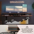thumbnail image 6 of Costway 63" x 24" Electric Standing Desk with 2 Drawers Monitor Stand Storage Shelf Brown, 6 of 9