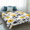 thumbnail image 4 of Yellow Grey Spring Floral Blanket Soft Cozy Warm Throw Blanket for Couch, Plush Fuzzy Flannel Fleece Blankets for Sofa, Elegant Botanical Summer Bed Blankets Lightweight Gifts for Women, 40"x60", 4 of 9