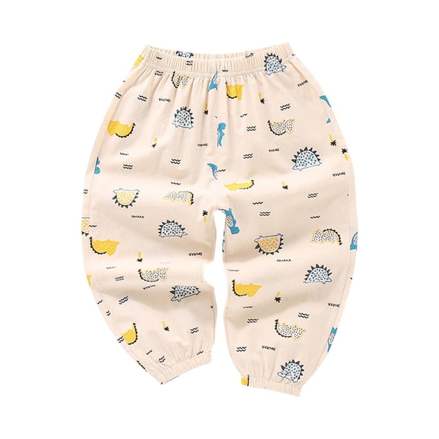 Odeerbi 2-7 Años Niños Niñas Pantalones de Chándal de Algodón Con Estampado de Dinosaurios Entrenamiento Atlético Deportes Pantalones Verano Transpirable Suelto