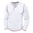 thumbnail image 4 of WAENQINLA Mens Shirts Long Sleeve Casual Classic Henley T-Shirts Lightweight Button Tee Shirts Casual Pullover with Pockets, 4 of 5