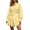 Yellow, variant on ZHOGXU Fashion Womens Shirt Style Mini Dresses Solid Color Turndown Collar Long Sleeve Regular Fit Button Front With Belt Weekend Outdoor Wear
