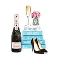 thumbnail image 2 of Greenwood, Amanda 19x24 White Modern Wood Framed Museum Art Print Titled - Teal Champagne, 2 of 4