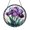 Acrylic 3.5 Inch, variant on Purple Iris Flower Stained Glass Suncatcher Window Hanging, Elegant Floral Decorative Glass Art Panel for Garden Home Decor