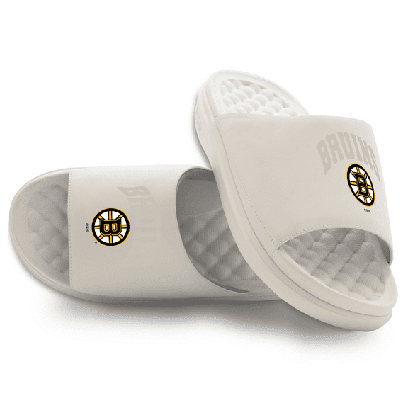 Unisex ISlide Cream Boston Bruins Tonal Pop Motive Slide Sandals
