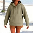 thumbnail image 2 of Mohiass Hoodies for Women 2025 Winter Y2K Hooded Sweatshirts Fashion Cute Oversized Pullover Tops Khaki 2XL, 2 of 7