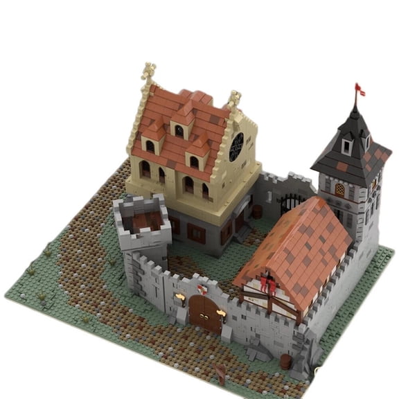 MOC-79165 Medieval Castle 2 Version with Interior Modular Building Blocks Assembly MOC Bricks Gift Collection Toys Set 4747pcs