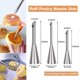 thumbnail image 5 of 3pcs/set Cream Icing Piping Nozzle Tips, Professional Stainless Steel Long Cream Puff Nozzle Decor Small Pastry Icing Piping Decorating Tools(Silver), 5 of 5