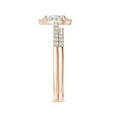 thumbnail image 3 of ANGARA Lab Grown Pear-Shaped Diamond Halo Bridal Set for Women in 14K Rose Gold (Size-6x4mm| Color-F-G| Clarity-VS) | April Birthstone, Anniversary, Jewelry Gift for Women | Lab-Grown Diamond Ring, 3 of 4