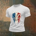 thumbnail image 2 of WAYUTE 250 Anniversary USA Shirt for Man National Flag Colors Patriotic Graphic Casual Holiday Celebration Independence Day T Shirts, 2 of 3