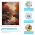 thumbnail image 3 of Diamond Art Kits for Adults, Autumn Cottage Swans Sunset River 5D Diamond Painting Kits for Adults Beginners, DIY Full Drill Diamond Painting, Gem Art and Crafts 12x16, 3 of 7