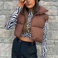 thumbnail image 4 of ORUYROP Gilet Court d'Hiver pour Femmes, Léger, Sans Manches, Chaud, Rembourré, 4 of 7