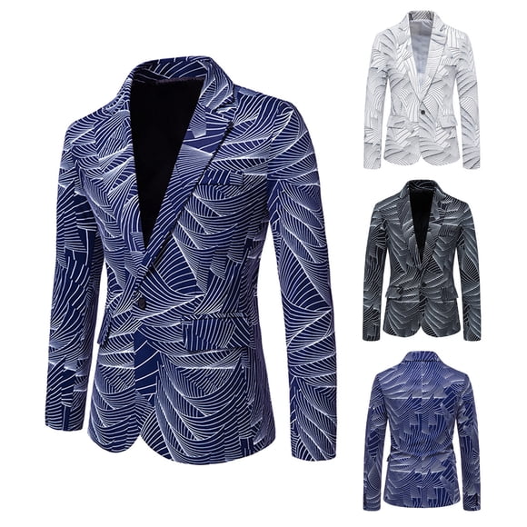 UVEASISHA Blazer Suit Jacket for Men Lightweight Fashion One Button Blazer Jackets Slim Fit Casual Wedding Party Blazers Single Breasted Lapel Prom Coats Today Sales,Black,M