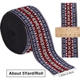 thumbnail image 3 of 5 Yards Vintage Jacquard Ribbon Ethnic Embroidered Ribbon 1.5 inch Wide Boho Lace Trim for DIY Sewing Clothing Accessories Handmade Bag Embellishment Decoration Craft Geometric Pattern, 3 of 9