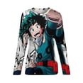 thumbnail image 6 of My Hero Academia Women's Pajama Top 3D Digital Print Sleepwear Trendy Crewneck Pullovers Long Sleeve Shirts L, 6 of 8