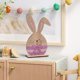 thumbnail image 5 of Decoraciones de Pascua, adornos de Pascua, regalos de Pascua, decoraciones estereoscópicas de Pascua, decoraciones de mesa con conejos y huevos con patrones de madera, decoraciones de Pascua felices,, 5 of 6