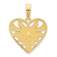 thumbnail image 4 of FJC Finejewelers 14 kt Yellow Gold Fancy Heart Charm 15 mm, 4 of 6