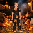 thumbnail image 4 of 2026 Matching Family Halloween Pajamas Set, Fall Sleepwear, Ghost & Pumpkin Printed Holiday Sleepwear, Soft Loungewear PJs Outfit, 4 of 5