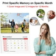 thumbnail image 5 of Euaioeiu Custom 2026 Photo Calendar Personalized Wall Calendar with 13 Photos, 11.7x8.3 Inches, Glossy Paper, Home Office Decor, Perfect Holiday Christmas Birthday Anniversary Gift for Family Friends, 5 of 9