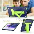 thumbnail image 3 of Epicgadget Case for Samsung Galaxy Tab S8+ 12.4 SM-X800/X806 (2022) - Dual Layer Protective Hybrid Cover Case With Kickstand For Galaxy Tab S8 Plus 12.4 Inch Released in 2022 (Navy Blue/Green), 3 of 4