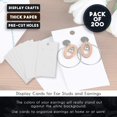 thumbnail image 4 of 200 Pcs Earring Card Holder, Jewelry Display Cards for Ear Studs, White, 3.5 x 2 in., 4 of 7