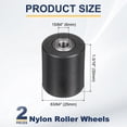 thumbnail image 2 of Uxcell 2 Pack Plastic Roller Wheel with Bearings, ID 15/64" (6mm)  x OD 63/64" (25mm) x Length 1-3/16" (30mm), Guiding Wheel Flat Belt Idler (Black), 2 of 5