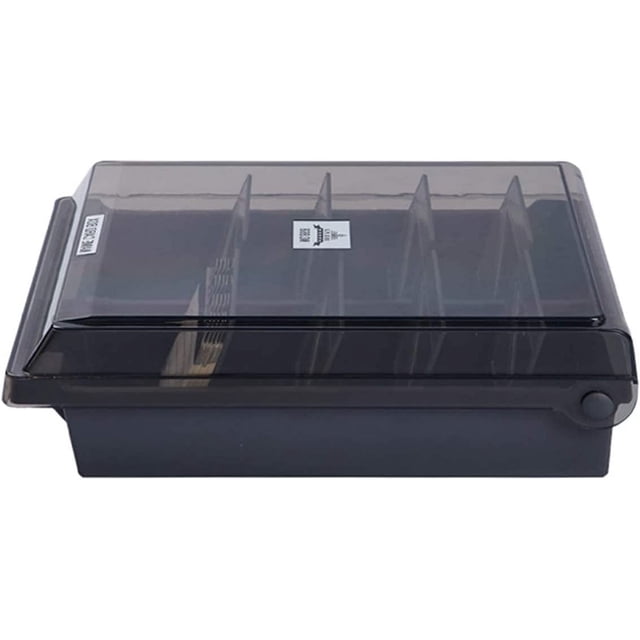 Tarjetero de visita, caja de almacenamiento de gran capacidad para 1000 tarjetas, caja para tarjetas de visita, índice de archivo del alfabeto A-Z de 8 cuadrículas