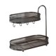 thumbnail image 3 of Organizador de encimera para baño, soporte para cosméticos, estante de pie de 2 niveles, organizador de maquillaje para tocador de baño o cocina Negro, 3 of 9