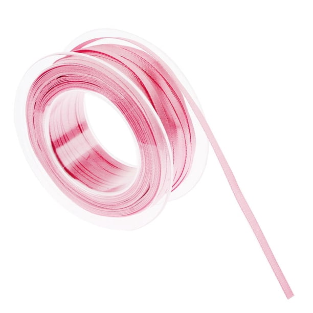 de Raso Sólido de dos cara de 55 Mm de Ancho Y 3 Yardas de Ancho para Manualidades, Envoltura de Regalos, Lazo para El Cabello, Decor Rosa claro