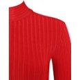 thumbnail image 4 of Women's Long Sleeve Bandage Wedding Guest Dress Midi Fall Winter Party Cocktail Dresses Evening Gown, 4 of 6