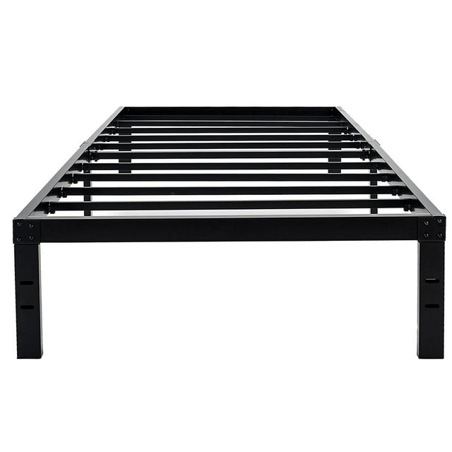 45MinST 14 Inch Reinforced Platform Bed Frame/3500lbs Heavy Duty/Easy Assembly Mattress Foundation/Steel Slat/Noise Free/No Box Spring Needed, Twin