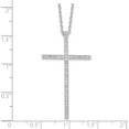 thumbnail image 4 of Sterling Silver Brilliant Embers Rhodium-Plated Cz Cross Necklace Made In China qmp886-18, 4 of 5