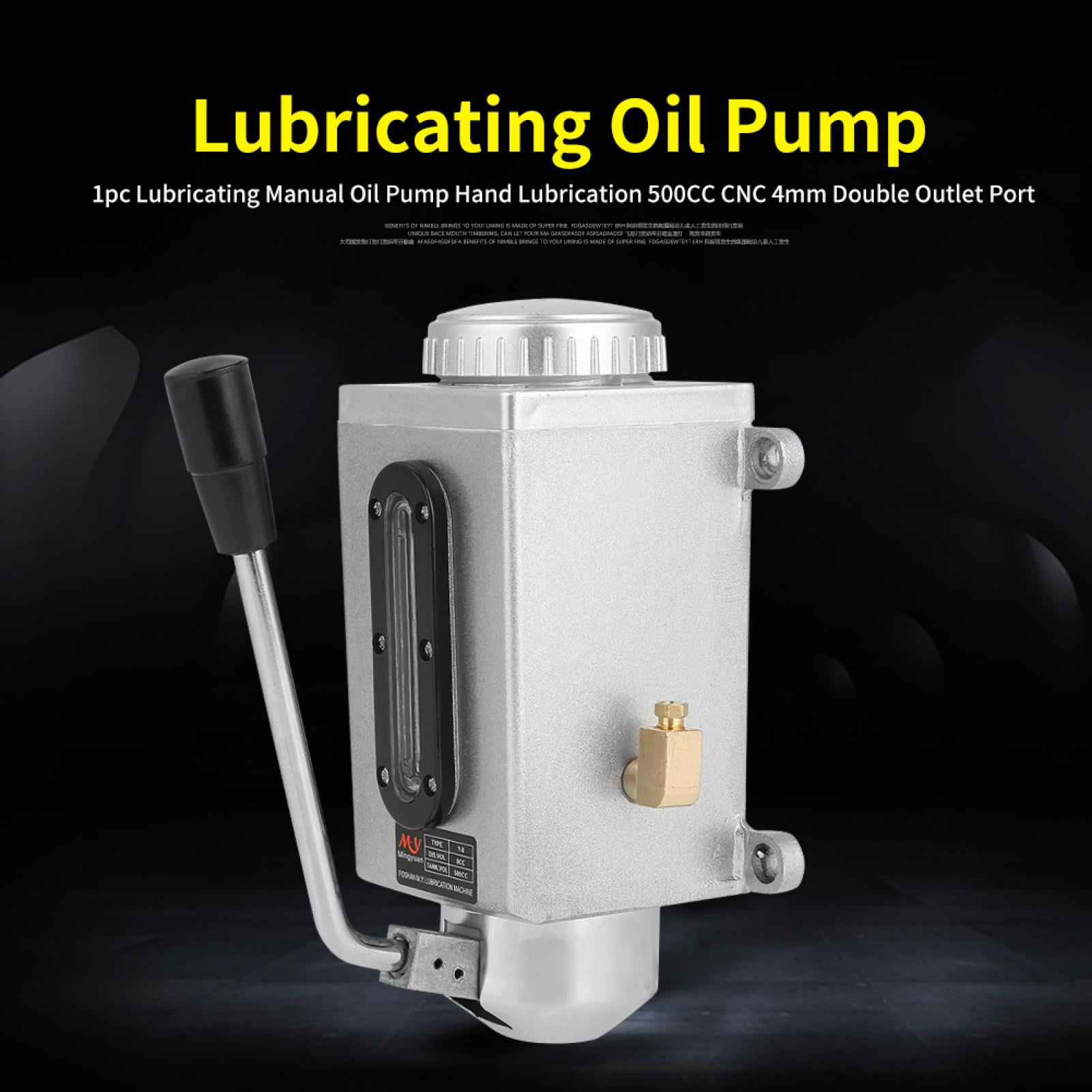 Cutting Machine Lathe Machine Manual Lubricating Pump Milling Machine 500CC CNC Lubricating Manual Oil Pump Hand Lubrication Widely Used in Punching Machine 